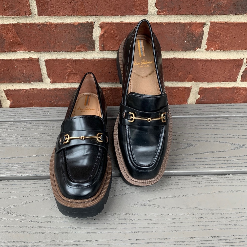 Sam Edelman Black Platform Loafers